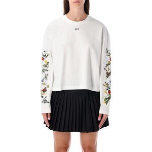 OFF-WHITE Floral Graphic Long Sleeve T-Shirt Women WHITE T-Shirts & Tops